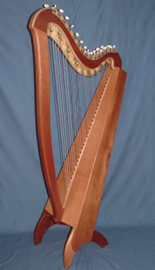31 String Floor Harp Solid Wood