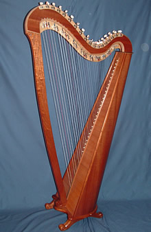 36 String Celtic Floor Harp Round Back